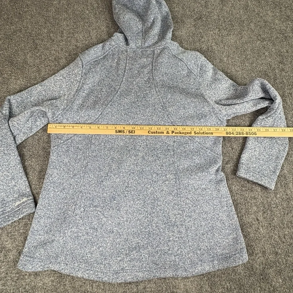 Eddie Bauer Zip Hoodie Women XL Blue Fleece Jacket Outdoor Athleisure Minimalist